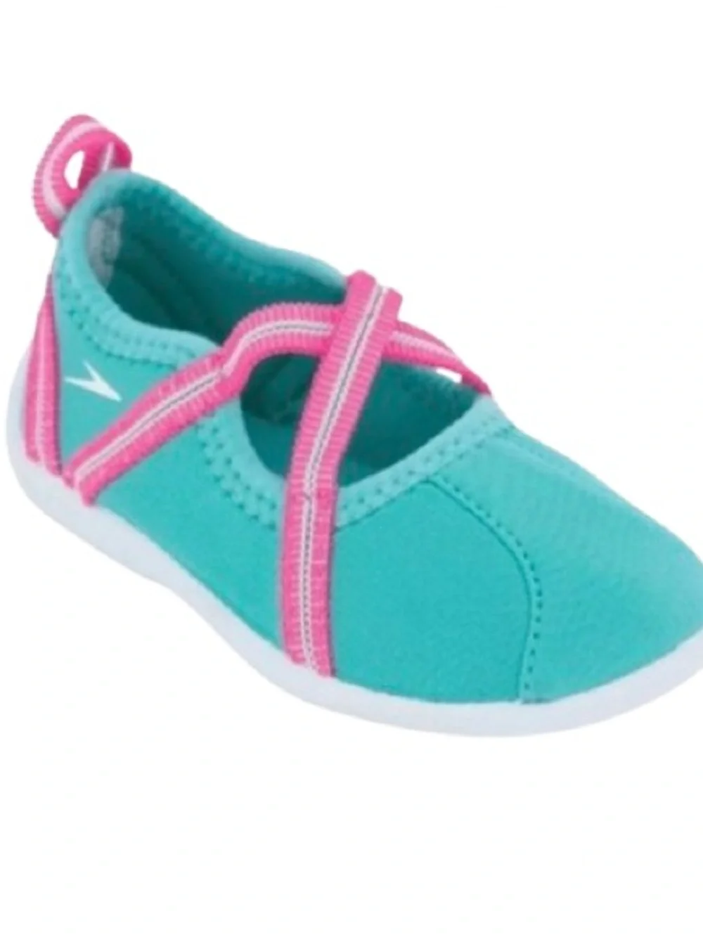 🆕- Speedo Toddler Girls' Water Shoes - Turquoise/Pink Size Large 9/10